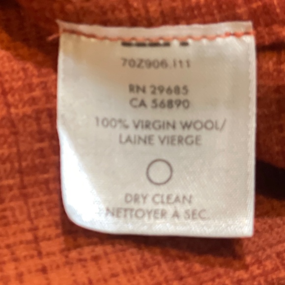 Pendleton 100% Virgin Wool Shirt Jacket SOFT Button Up Orange Red Plaid Warm M/L - Picture 5 of 6